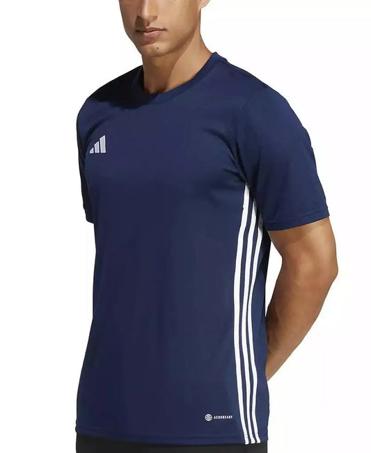 Adidas Men's Slim Fit round Neck Running T-Shirt Short Sleeve Sportswear in Black White Blue