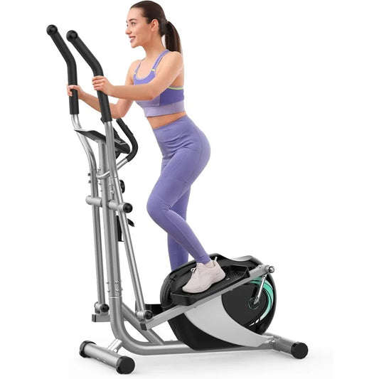 Dripex Magnetic Elliptical Training Machines, Quiet Fitness Cardio Elliptical Trainer w/ 6KG Flywheel, 8 Resistance Levels,