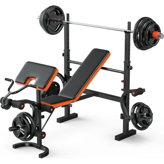 XDDIAS Weight Bench, 770LBS Bench Press Set with Leg Extension, 6 in 1 Weight Bench for Home Gym