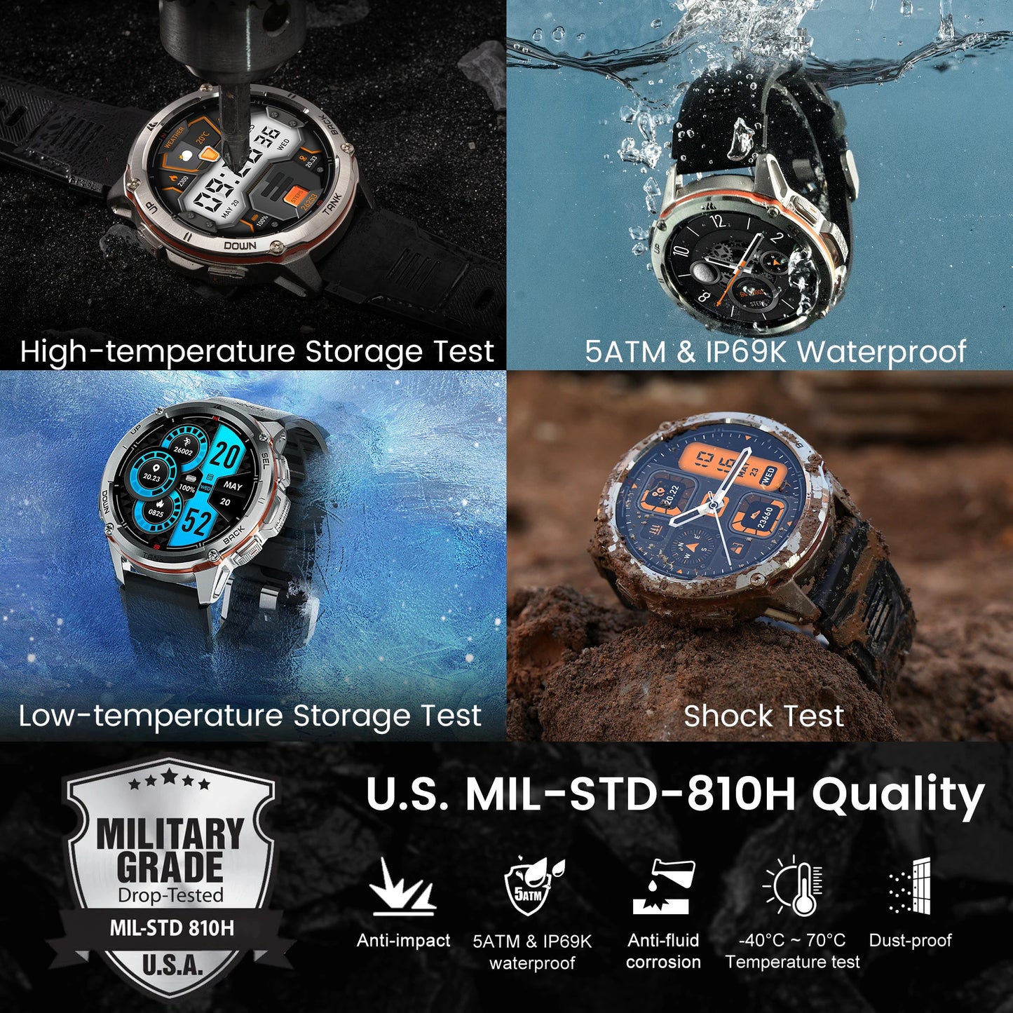 GPS Smart Watches Men Women Digital Bluetooth