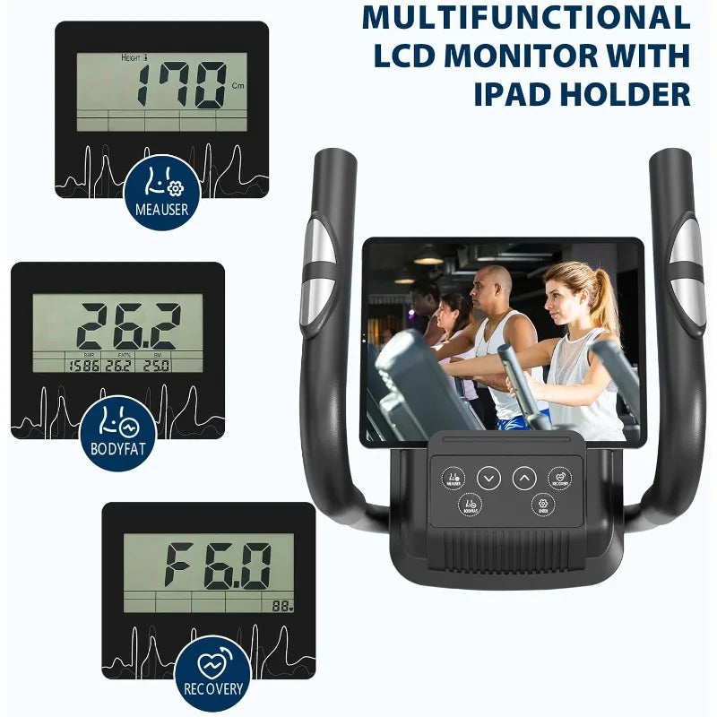 Dripex Elliptical Machine, Hyper-Quiet Magnetic Elliptical Exercise Machine for Home w/16 Levels Resistance, 8KG Flywheel,