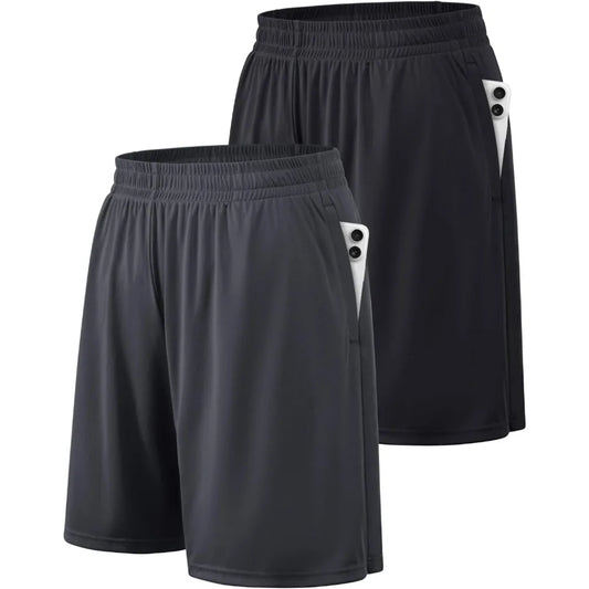 Athletic Shorts for Men with Pockets and Elastic Waistband Quick Dry Activewear