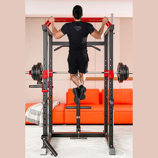 MIYAUP Home Fitness Comprehensive Training Equipment 660 LBS Capacity Power Cage With Pulley Syetem