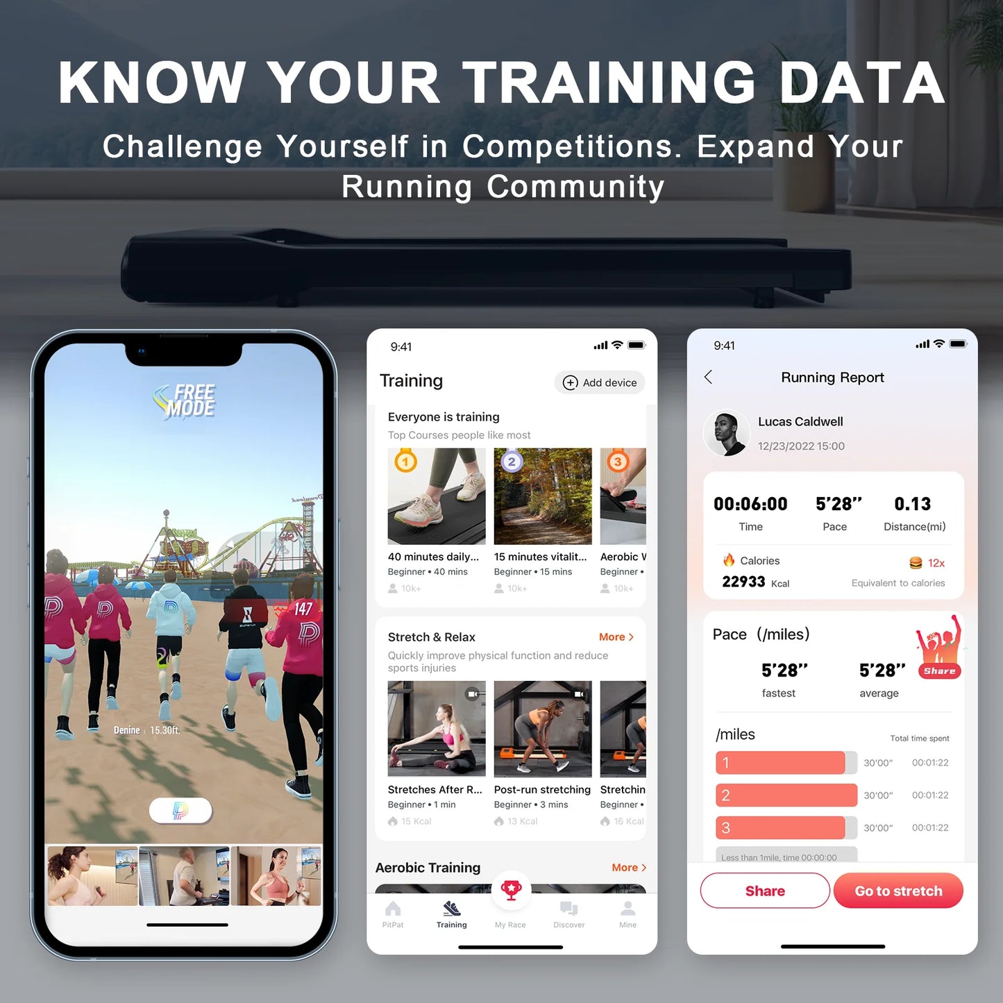 Under Desk Treadmill with 39.37'' Running Belt, 2.5HP Quiet Motor,APP/Remote Control,LCD Screen,Supports 350lbs for Home&Office