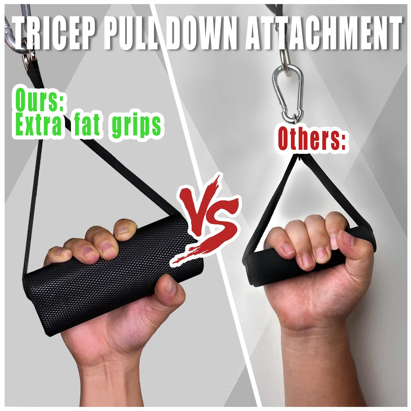 LAT Pulldown Attachments Double D Handle, V Bar Cable