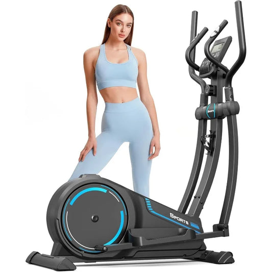 Dripex Elliptical Machine, Hyper-Quiet Magnetic Elliptical Exercise Machine for Home w/16 Levels Resistance, 8KG Flywheel,
