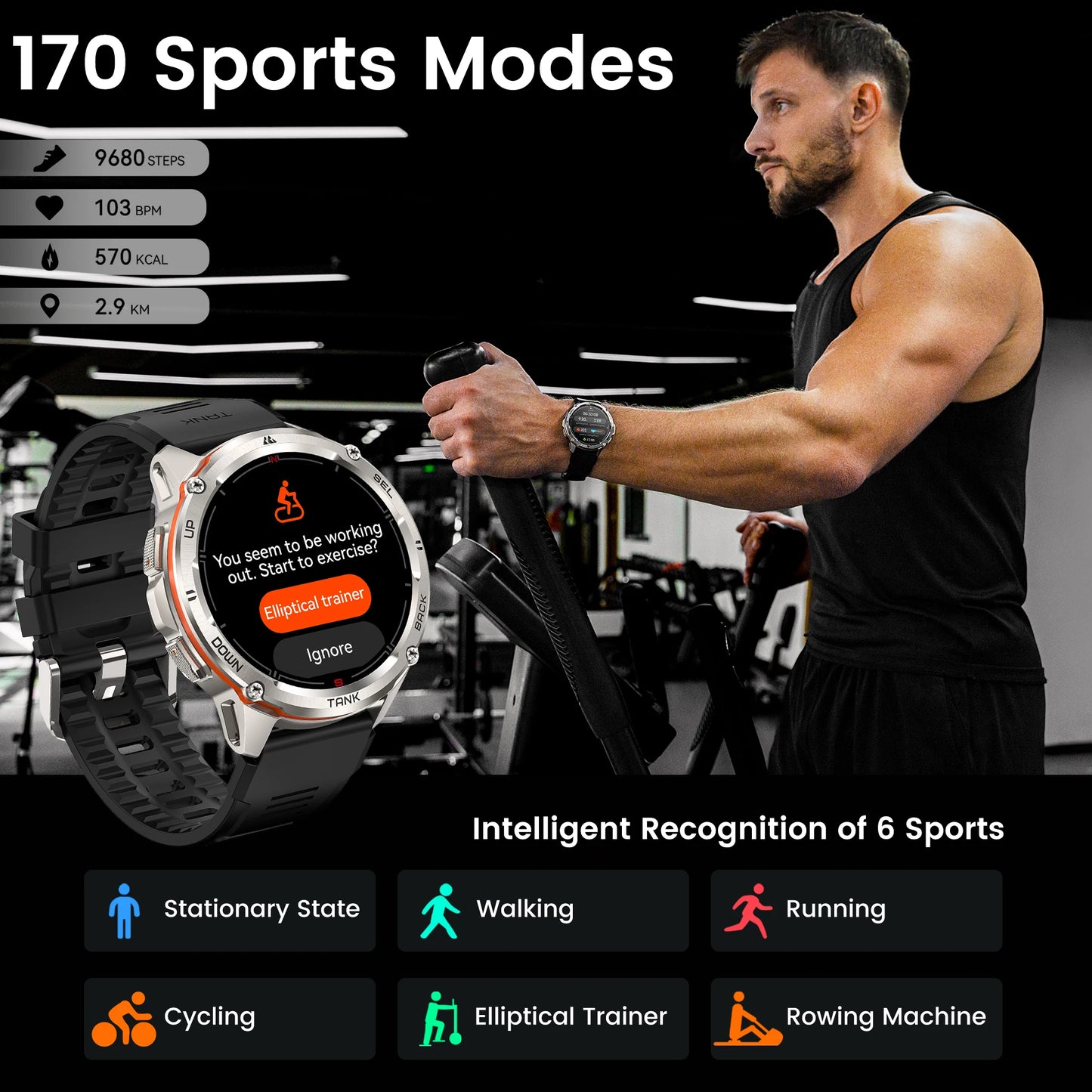 GPS Smart Watches Men Women Digital Bluetooth