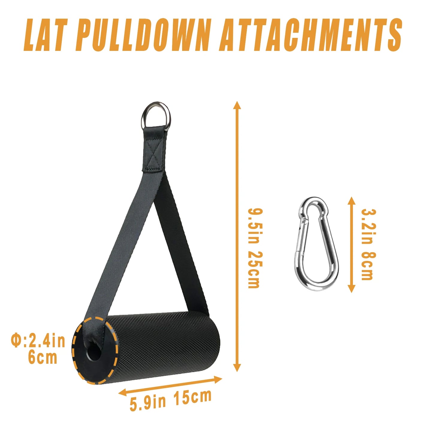 LAT Pulldown Attachments Double D Handle, V Bar Cable