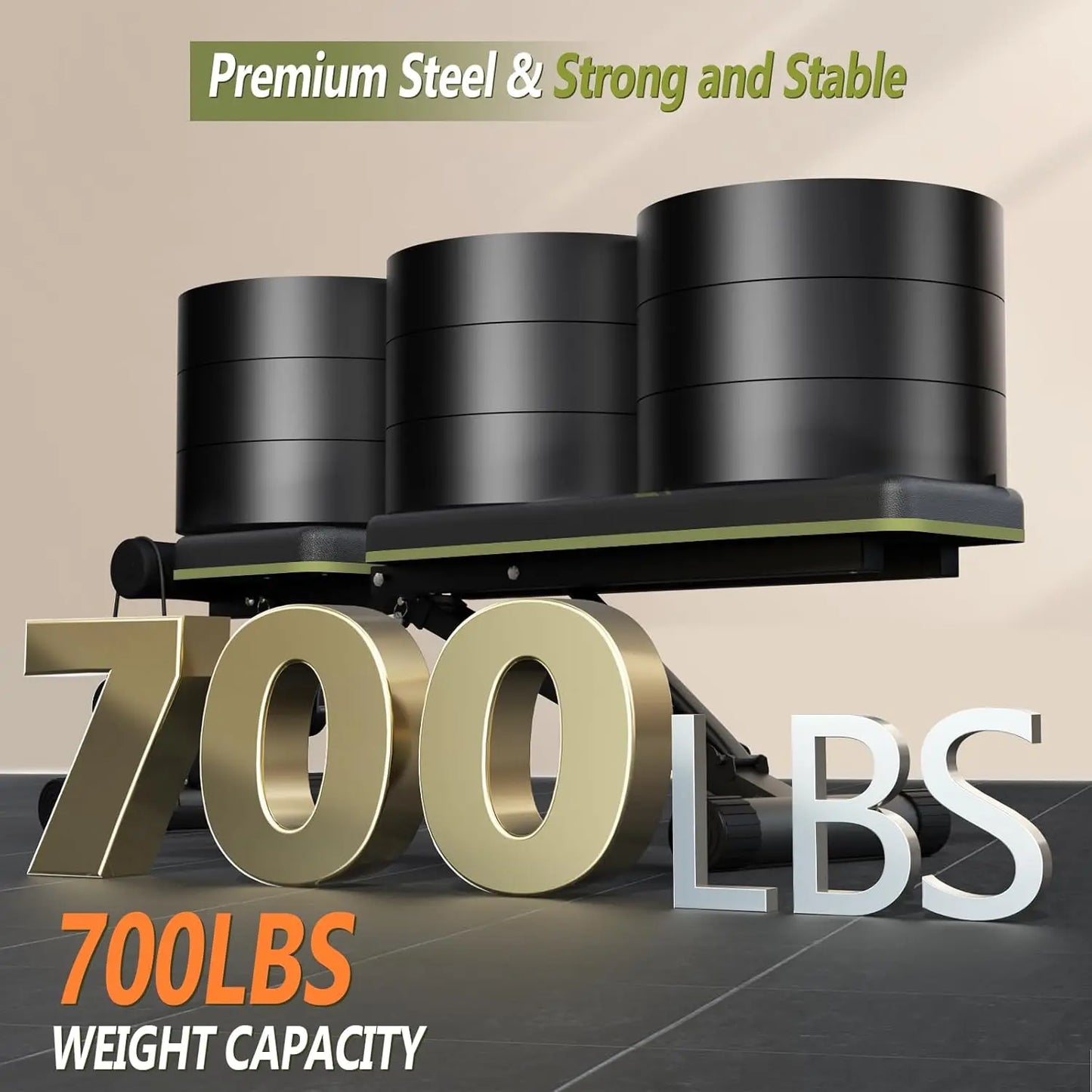 Adjustable Weight Bench for Home Gym, Foldable 700LBS Workout Bench with 9 Backrests, Multi-Purpose Bench Press for Incline Decl