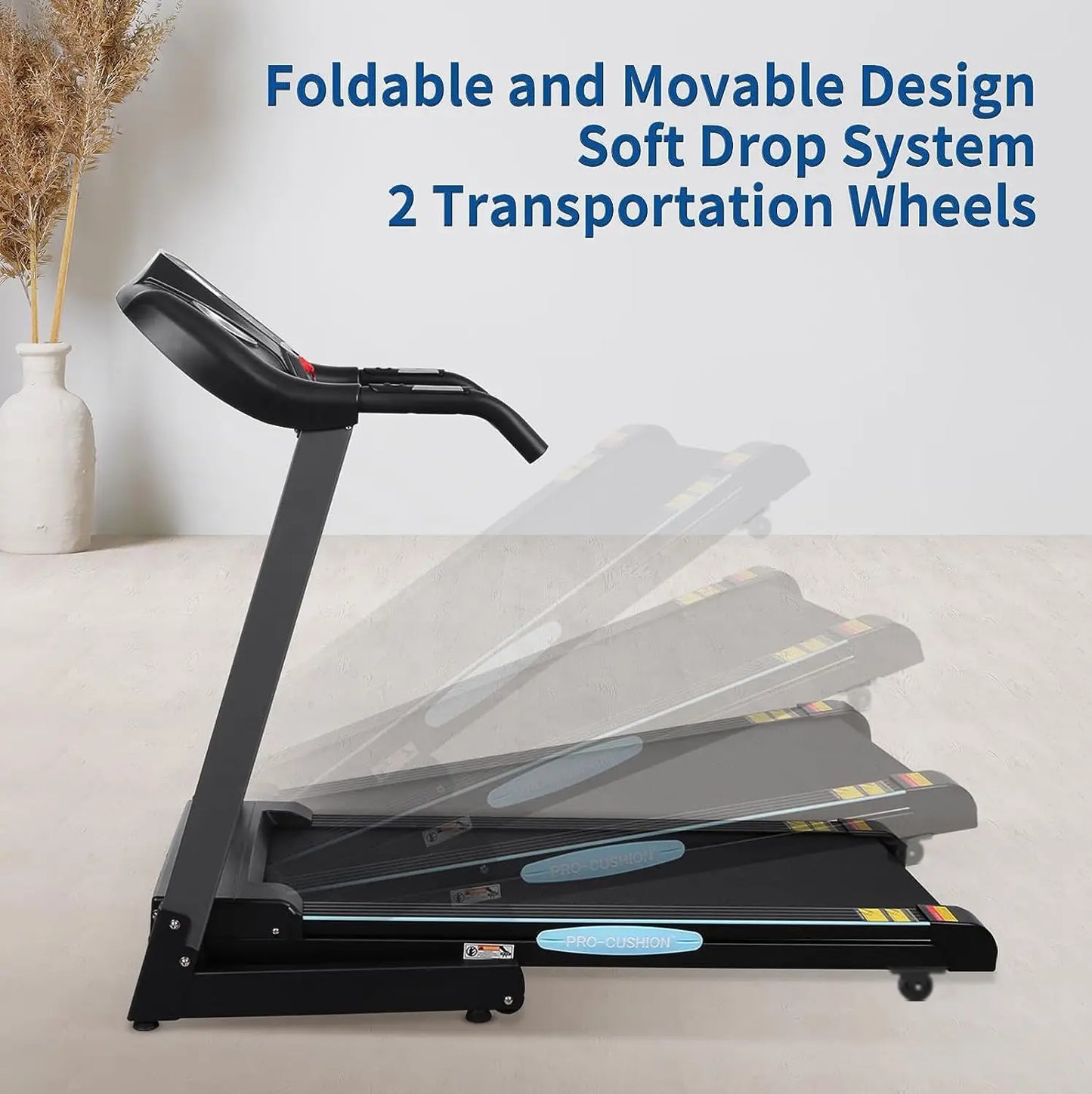 Treadmill / Auto Incline Folding 12% Incline 2.5HP 15 Presets Use 8.5 mph