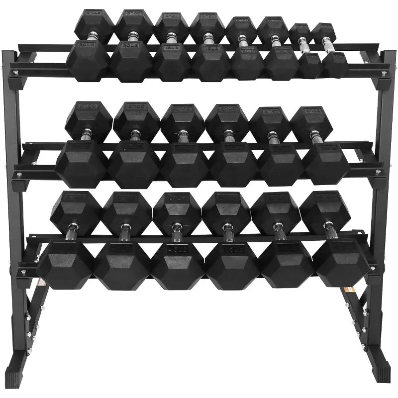 Premium Rubber Coated Hex Dumbbell Weight Set, Multiple Packages