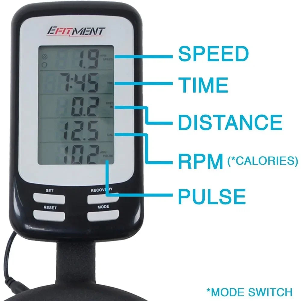 Indoor Cycle Bike, Magnetic Cycling Trainer Exercise with Belt Drive, LCD Monitor and Pulse Monitor