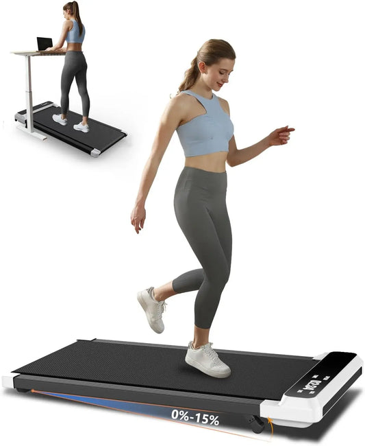 Walking Pad 2 In 1 For Walking And Jogging, Under Desk Treadmill For Home Office With Remote Control, Portable Walking Pad Tread