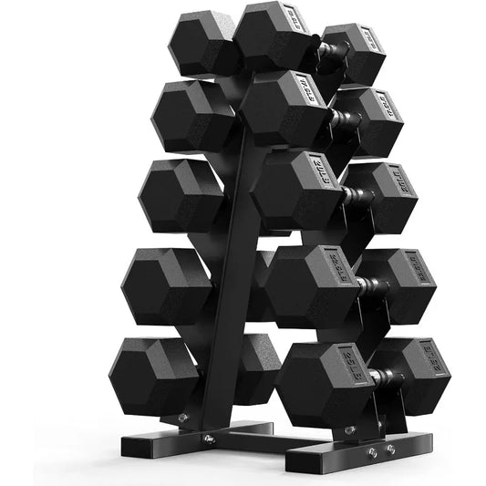 PAPABABE Dumbbell Set, Weights Dumbbells Set With Rack Free Weights Dumbbells Set Home Weight Set