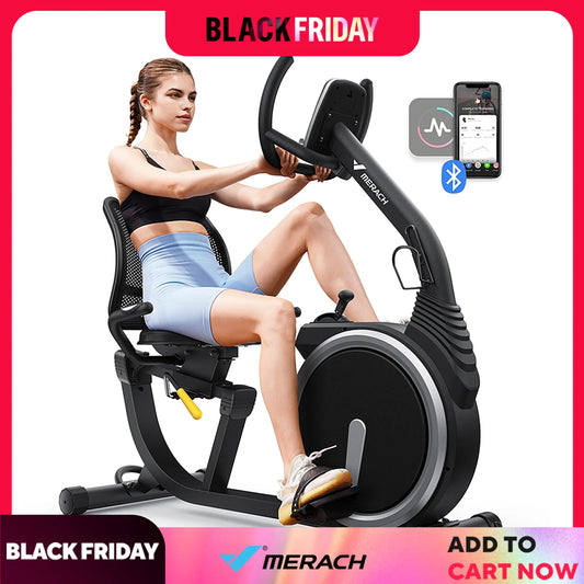 Recumbent Exercise Bike Magnetic Stationary Heart Rate