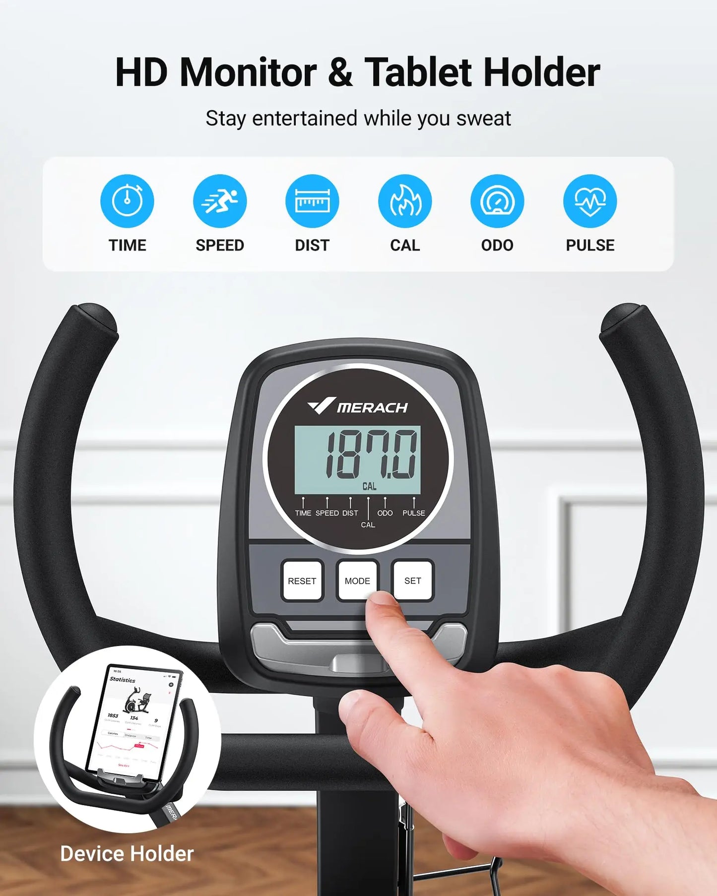 Recumbent Exercise Bike Magnetic Stationary Heart Rate