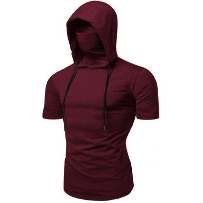 2022 Gym Men T Shirt Casual Long Sleeve Slim Tops Tees Elastic T-shirt Sports Fitness Thin Comfort Breathable Quick Dry Hooded