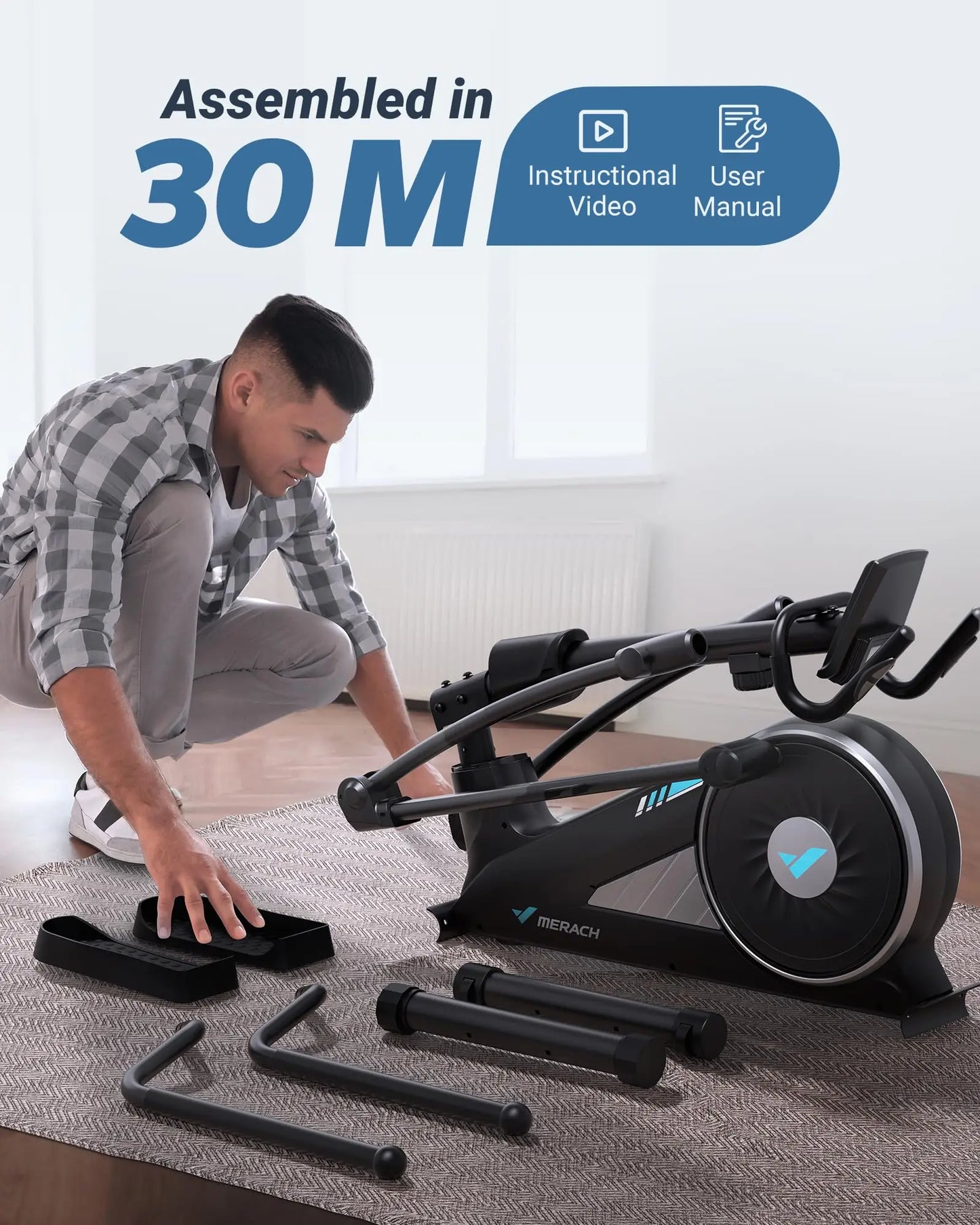 Elliptical Machine Magnetic Drive System 16Levels Adjustable