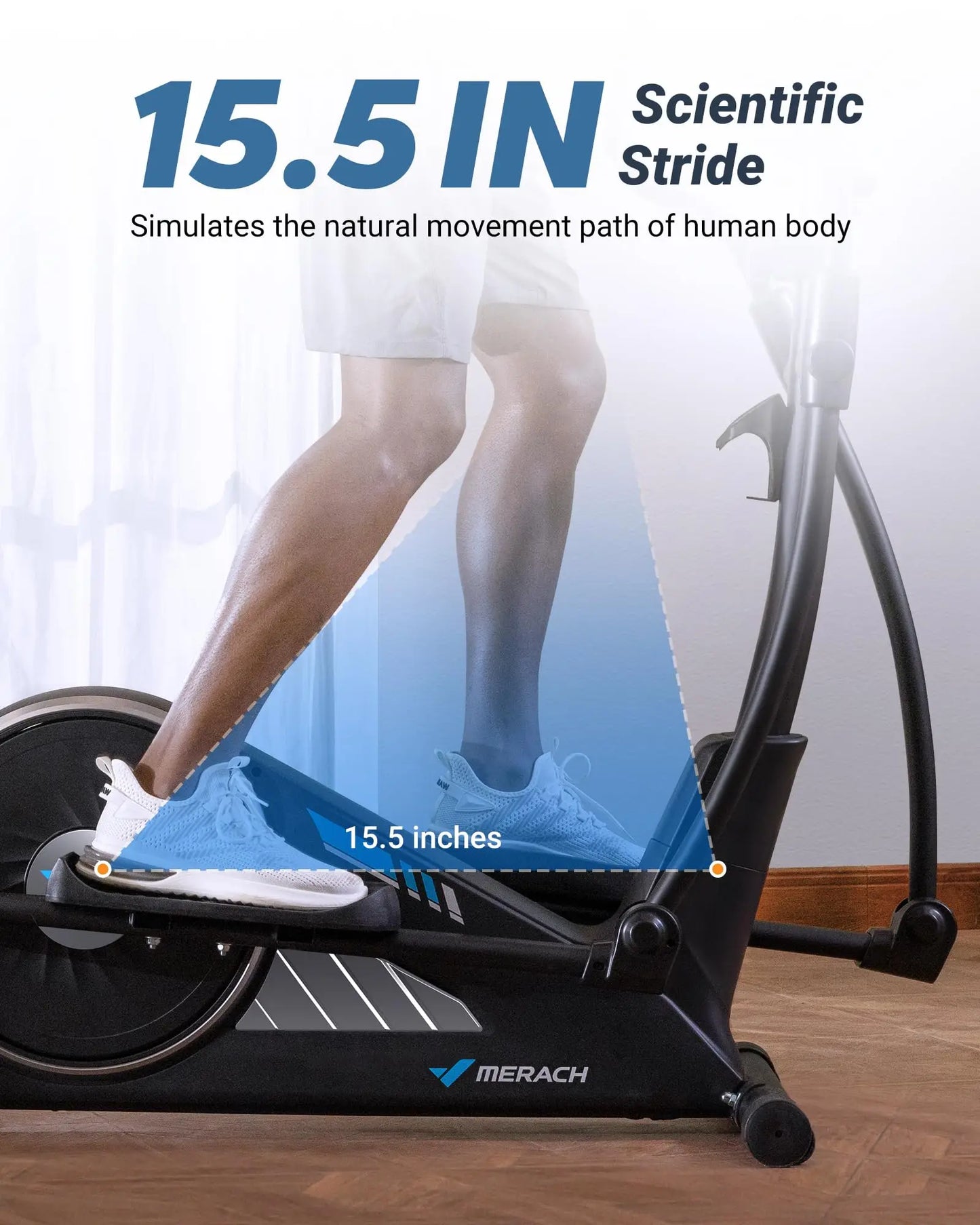 Elliptical Machine Magnetic Drive System 16Levels Adjustable