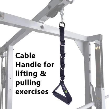 Adjustable Gym Handle, 5 D-Rings / Cable Machine Lifting