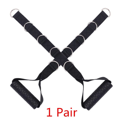 Adjustable Gym Handle, 5 D-Rings / Cable Machine Lifting