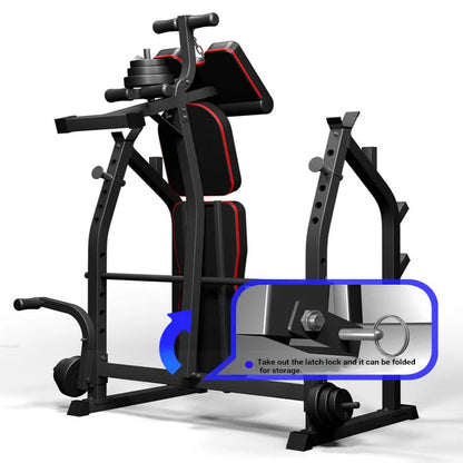 Folding Multifunctional Squat Rack / Bench Press Bench