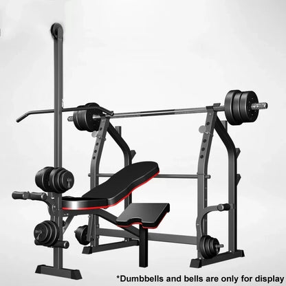 Folding Multifunctional Squat Rack / Bench Press Bench