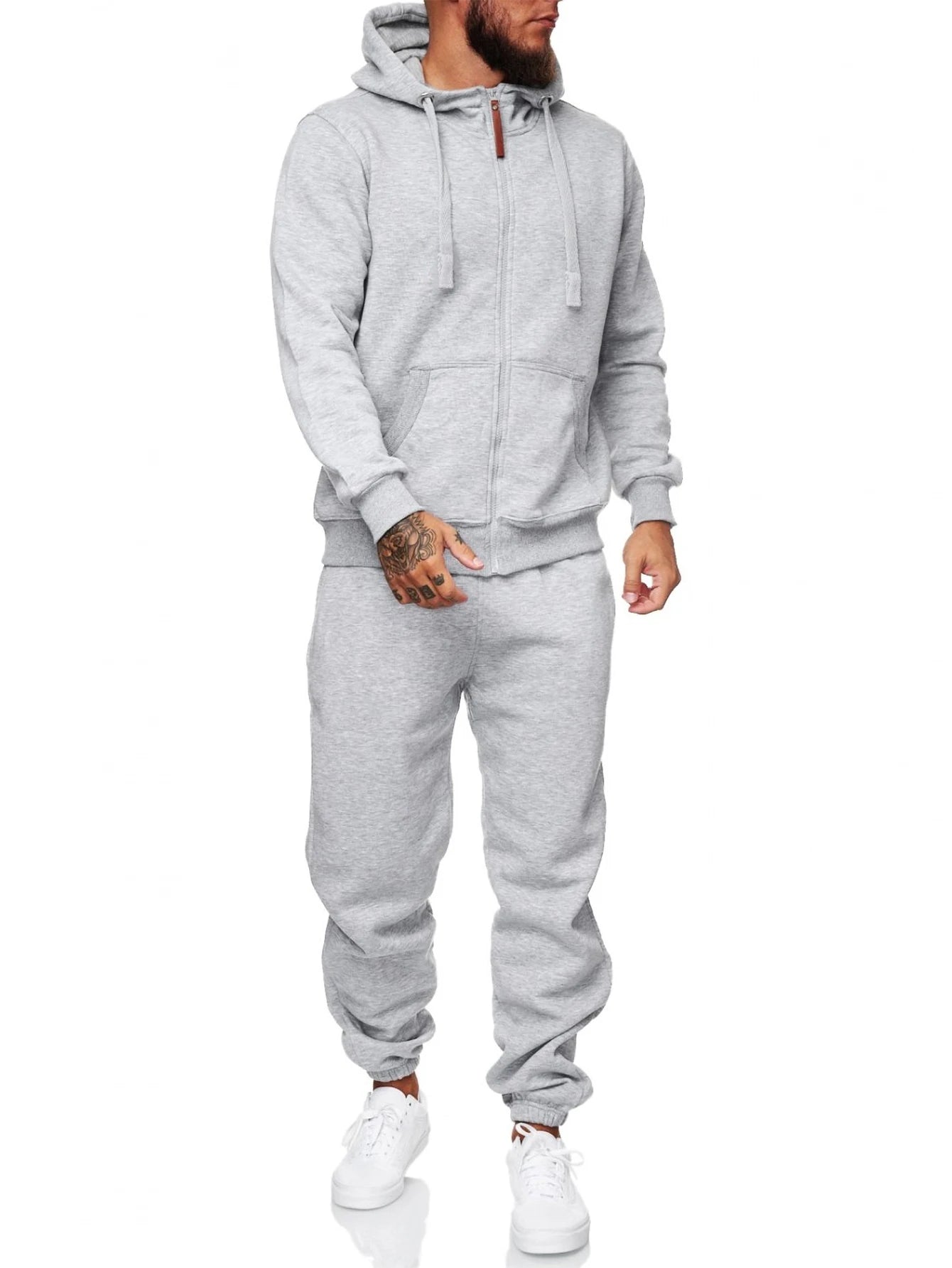 Sweat suits men Tracksuits 2 Piece sets Athletic Jogging suits Hoodie Casual Long Sleeve Zipper Outfits for men