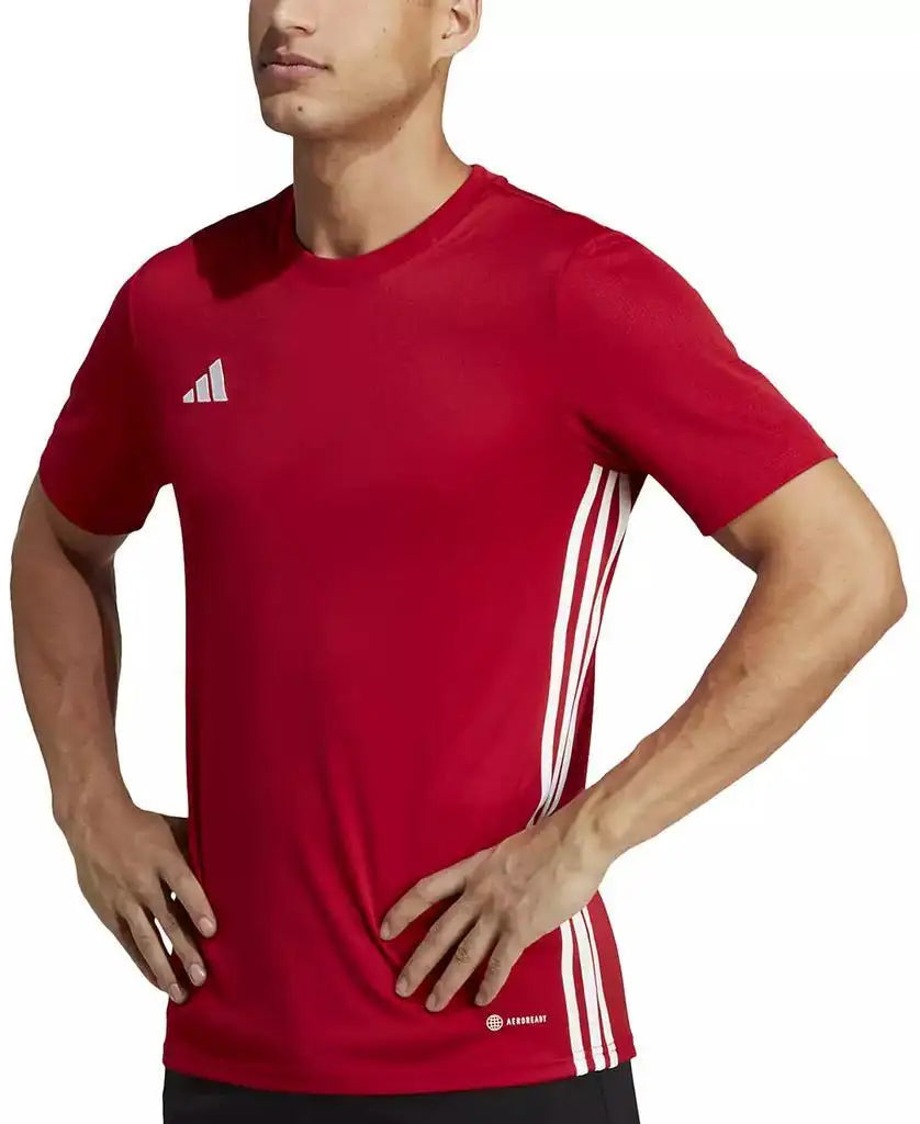 Adidas Men's Slim Fit round Neck Running T-Shirt Short Sleeve Sportswear in Black White Blue