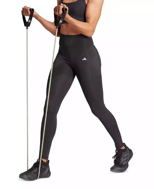 Adidas Women's Optime Full-Length Running Leggings Moisture-Wicking Sportswear for Fitness and Running