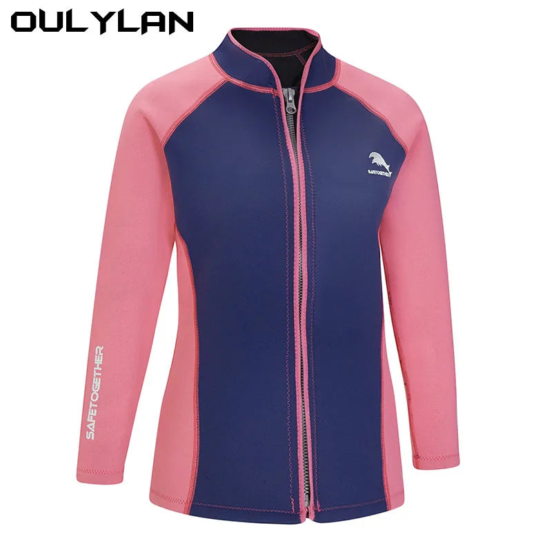 Women's Long Sleeve 2mm Wetsuit Top Jacket Warm