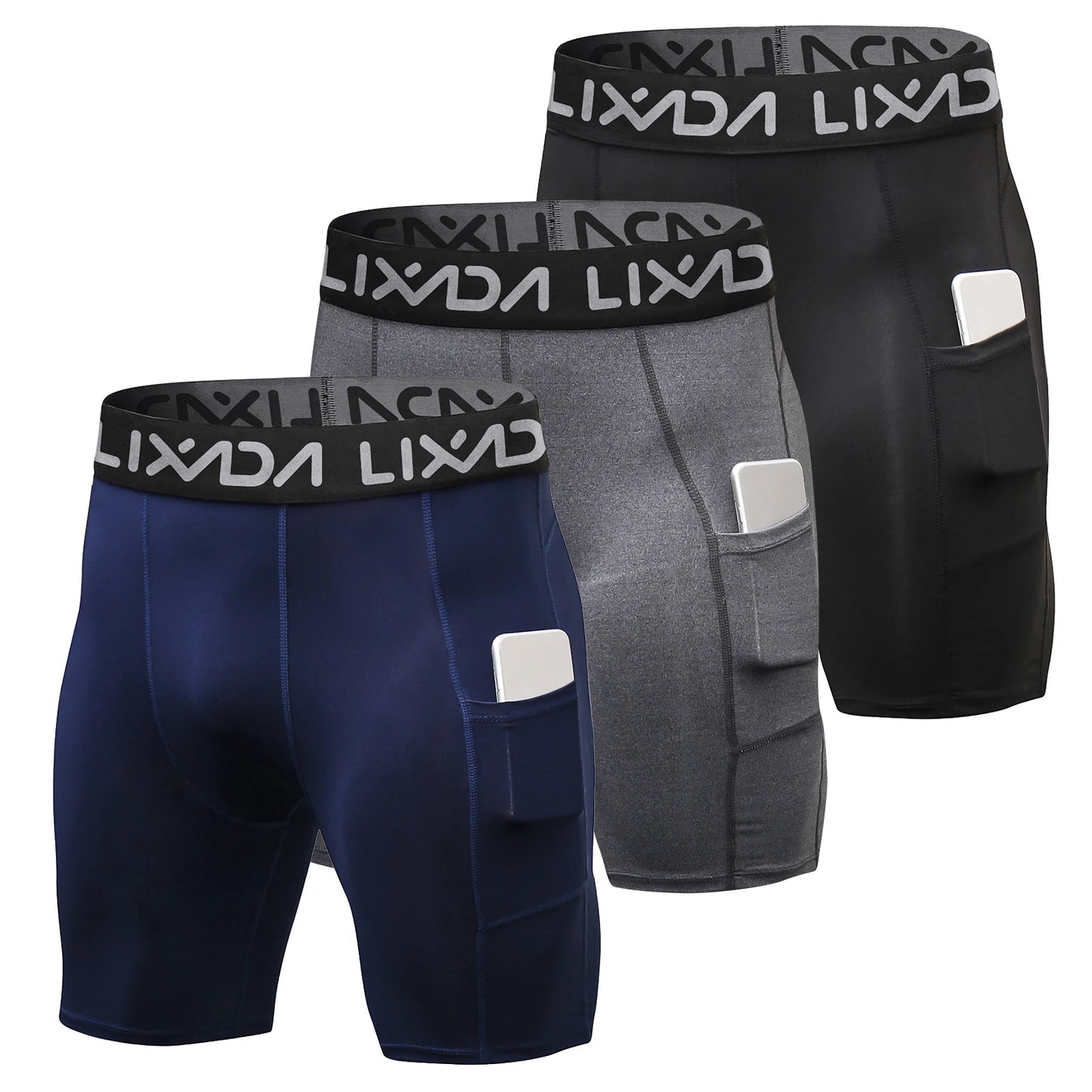 3 Pack Men's Active Workout Underwear W/ Pocket