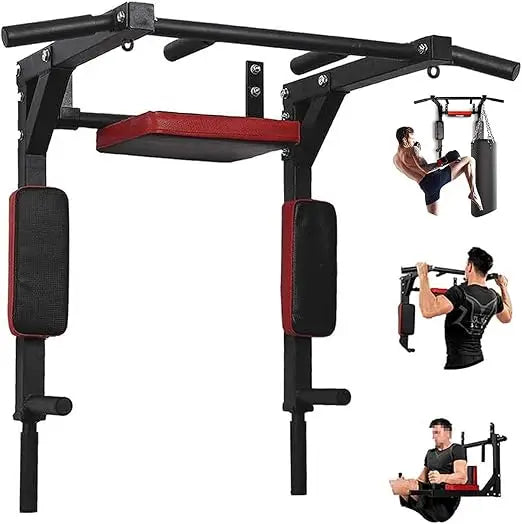 Wall Mount Pull Up Bar Wall Mounted Body Press Pull Up Bar Gym Chin-Up for Upper Body Workout