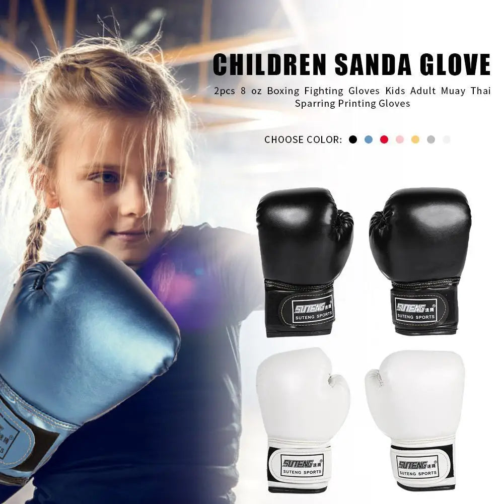 2pcs Leather Sponge Boxing Training Mitts Kids