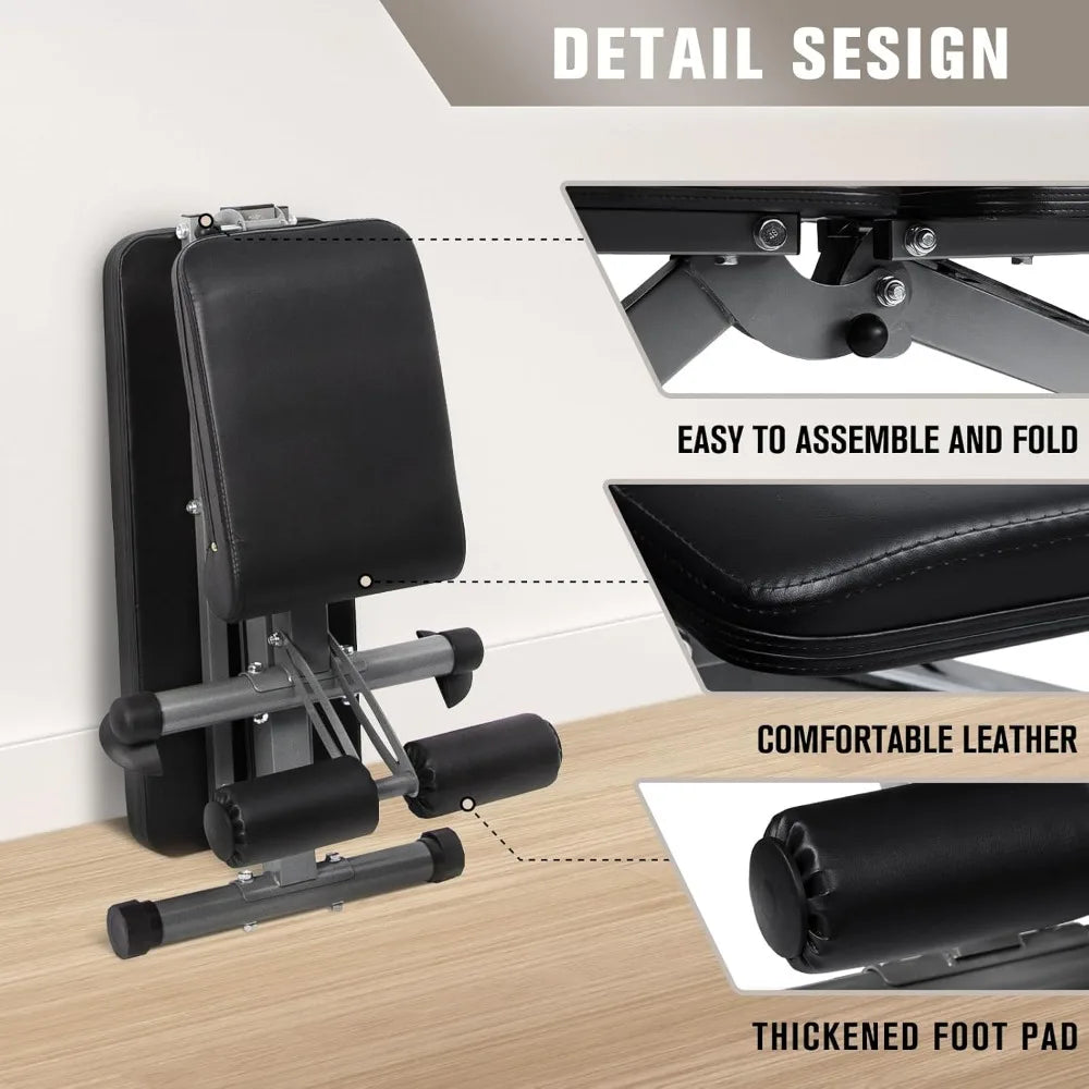 Adjustable/Foldable Utility Weight Bench Bonus Workout Poster