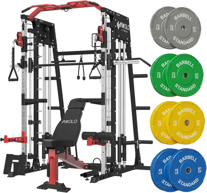 Multi-Function Machine, 2200lbs Squat Rack with LAT-Pull Down