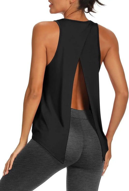 Open Back Yoga Shirts Tie Back Yoga