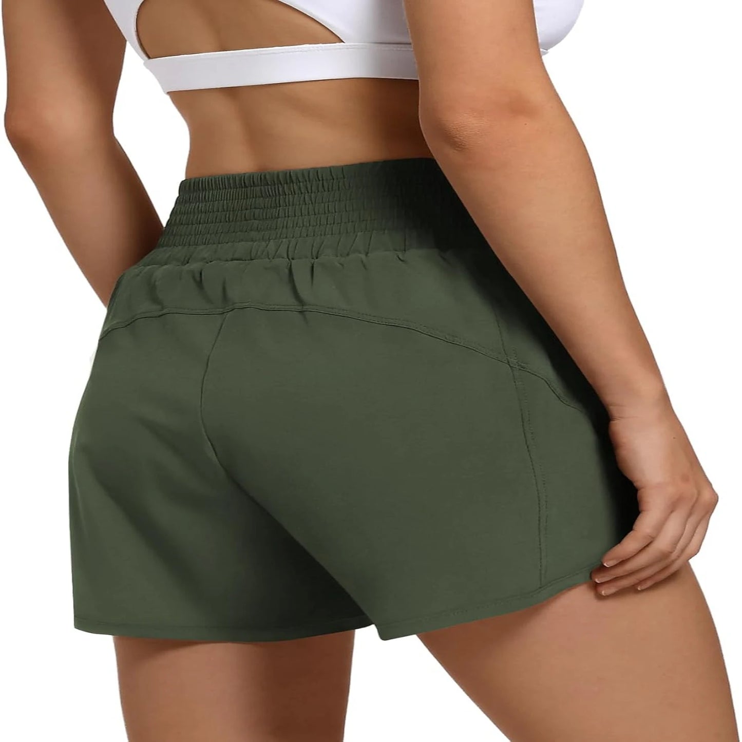 Women's High Waist Quick Dry Athletic Shorts