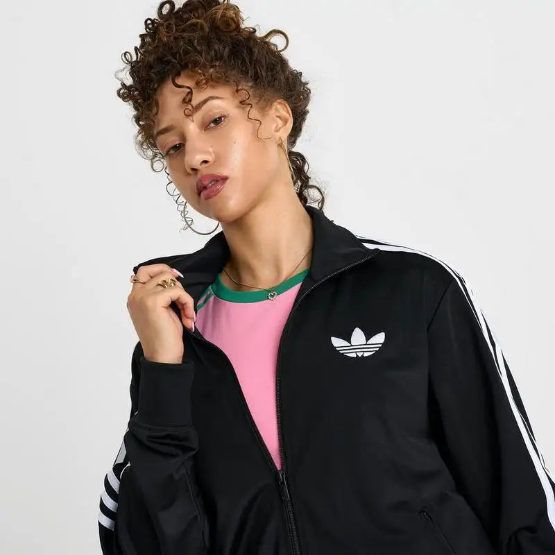 Adidas Women's Originals Loose Fit Firebird Running Jacket 3-Stripes Sportswear for Women