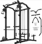 Multi-Function Power Rack, 2000 lbs Power Cage with Adjustable Cable Crossover System and More Training Attachment
