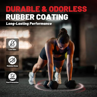 PAPABABE Dumbbell Set, Weights Dumbbells Set With Rack Free Weights Dumbbells Set Home Weight Set