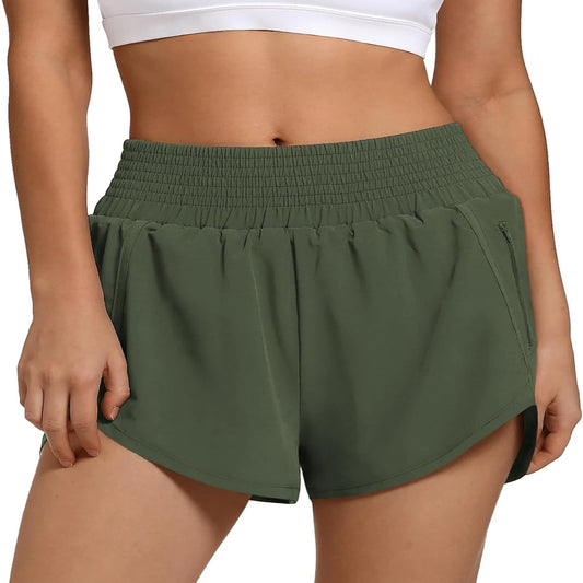 Women's High Waist Quick Dry Athletic Shorts