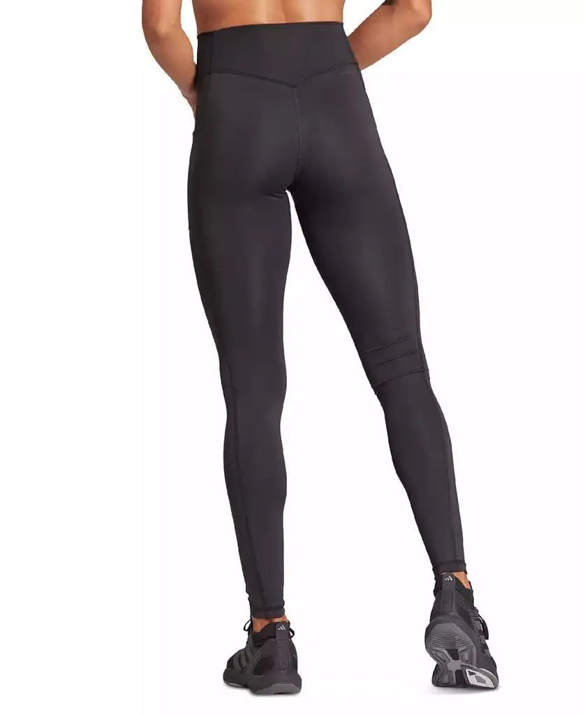Adidas Women's Optime Full-Length Running Leggings Moisture-Wicking Sportswear for Fitness and Running
