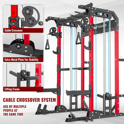 Multi-Functional Power Rack—1600lbs Capacity