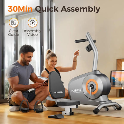 Recumbent Exercise Bike for Adults Seniors with Quick Adjust Seat, 350LB Capacity & 16-level Resistance