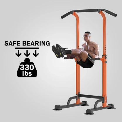 Power Tower Dip Station Pull Up Bar for Home Gym Adjustable Height Strength Training Workout Equipment,Pull Up Bar Station