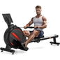 Rowing Machine, LCD Display Panel Comfortable Seat