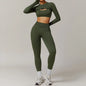 3 Piece Yoga Set Workout Outfits Women Tracksuit Jacket Sport Bra High Waist Leggings Fitness Long Sleeve Gym Zipper Sportswear