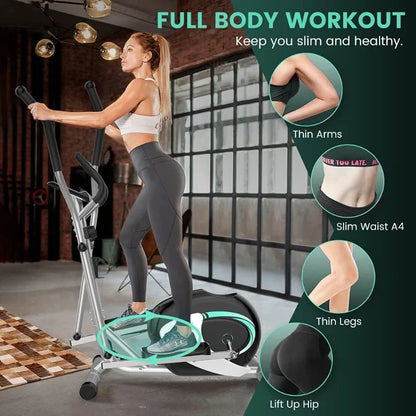 Dripex Elliptical Exercise Machine, Elliptical Machine for Home w/Hyper-Quiet Magnetic Driving System, 8-Level Resistance,