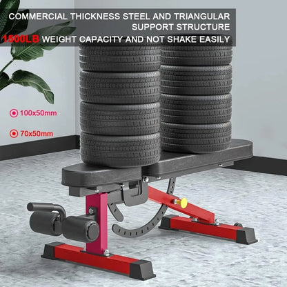 Commercial Adjustable Bench, Professional Weight Bench, Incline Flat Decline Sit Up Bench,Dumbbell Stool for Strength Training